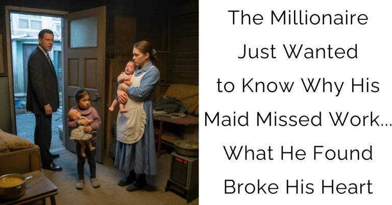 The Millionaire Just Wanted to Know Why His Maid Missed Work… What He Found Broke His Heart