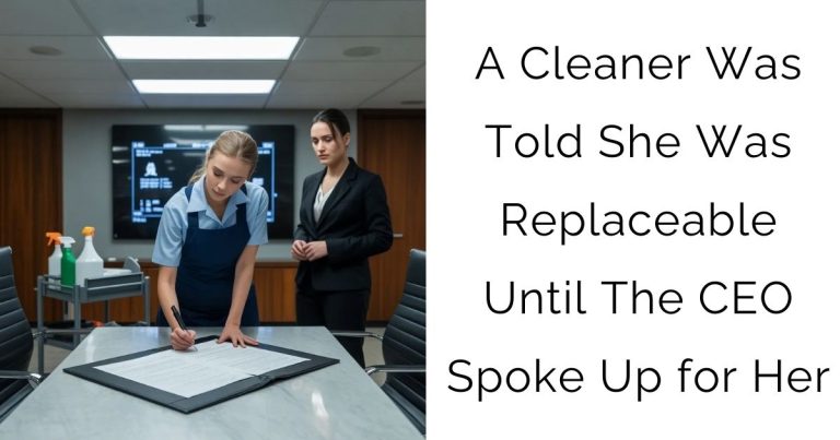 A Cleaner Was Told She Was Replaceable — Until The CEO Spoke Up for Her