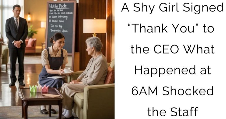 A Shy Girl Signed “Thank You” to the CEO—What Happened at 6AM Shocked the Staff