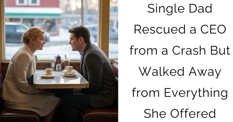 Single Dad Rescued a Woman Billionaire in the Woods – His Words Changed Everything