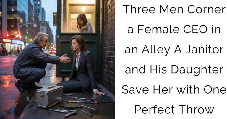 Three Men Corner a Female CEO in an Alley—A Janitor and His Daughter Save Her with One Perfect Throw
