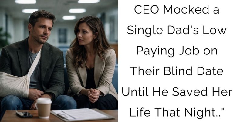 CEO Mocked a Single Dad’s Low-Paying Job on Their Blind Date—Until He Saved Her Life That Night..”