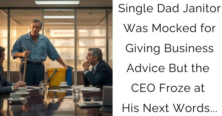 Single Dad Janitor Was Mocked for Giving Business Advice — But the CEO Froze at His Next Words…