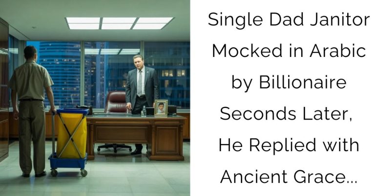Single Dad Janitor Mocked in Arabic by Billionaire — Seconds Later, He Replied with Ancient Grace…