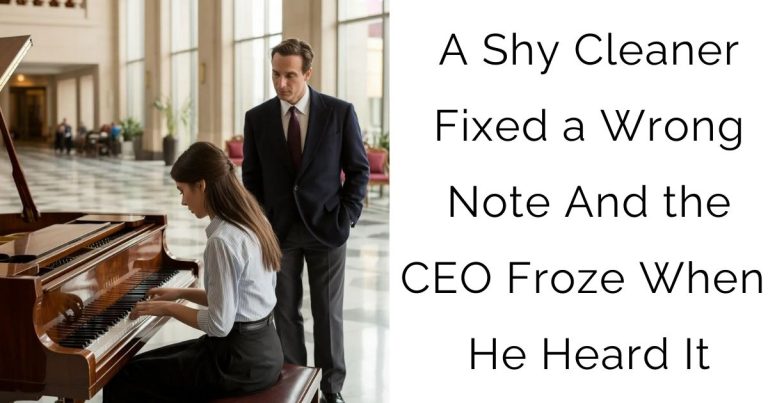 A Shy Cleaner Fixed a Wrong Note — And the CEO Froze When He Heard It