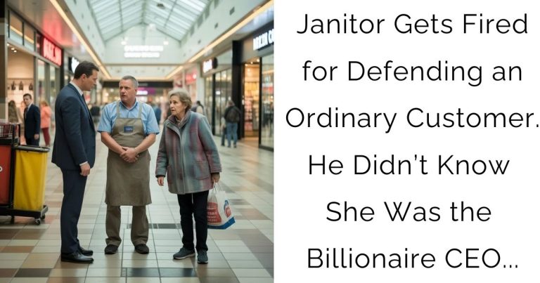 Janitor Gets Fired for Defending an Ordinary Customer. He Didn’t Know She Was the Billionaire CEO…
