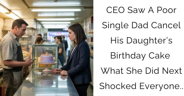 CEO Saw A Poor Single Dad Cancel His Daughter’s Birthday Cake — What She Did Next Shocked Everyone..