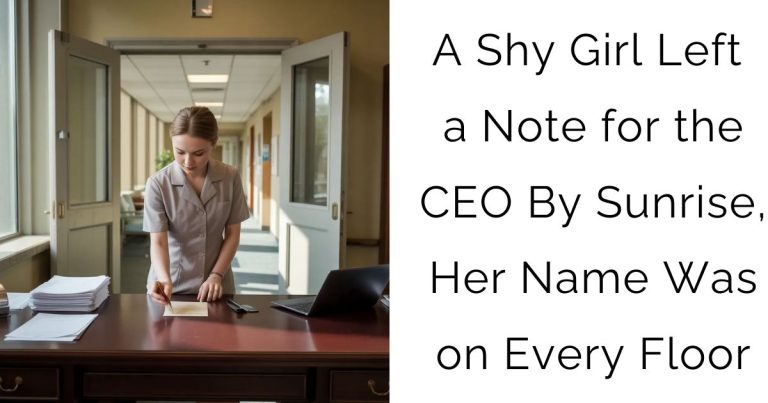 A Shy Girl Left a Note for the CEO—By Sunrise, Her Name Was on Every Floor