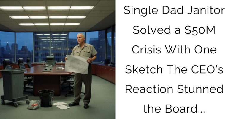 Single Dad Janitor Solved a $50M Crisis With One Sketch — The CEO’s Reaction Stunned the Board…