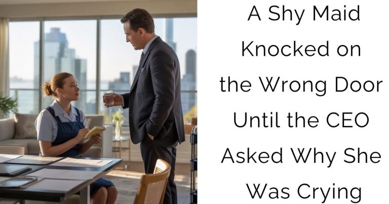 A Shy Maid Knocked on the Wrong Door—Until the CEO Asked Why She Was Crying
