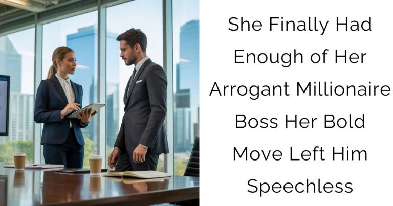 She Finally Had Enough of Her Arrogant Millionaire Boss—Her Bold Move Left Him Speechless