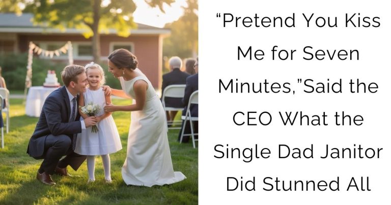 “Pretend You Kiss Me for Seven Minutes,” Said the CEO — What the Single Dad Janitor Did Stunned All