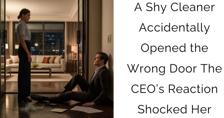 A Shy Cleaner Accidentally Opened the Wrong Door — The CEO’s Reaction Shocked Her