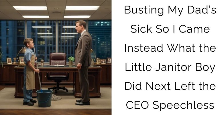 Busting My Dad’s Sick So I Came Instead What the Little Janitor Boy Did Next Left the CEO Speechless
