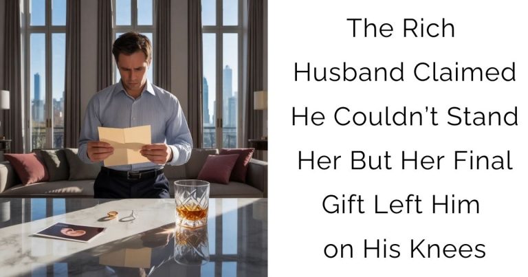 The Rich Husband Claimed He Couldn’t Stand Her—But Her Final Gift Left Him on His Knees