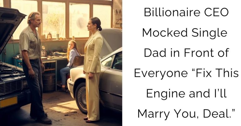 Billionaire CEO Mocked Single Dad in Front of Everyone — “Fix This Engine and I’ll Marry You, Deal.”