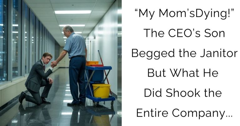 “My Mom’s Dying!”—The CEO’s Son Begged the Janitor But What He Did Shook the Entire Company…