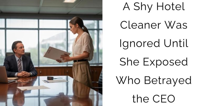 A Shy Hotel Cleaner Was Ignored—Until She Exposed Who Betrayed the CEO