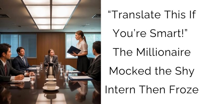 “Translate This If You’re Smart!” The Millionaire Mocked the Shy Intern—Then Froze