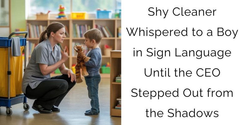 Shy Cleaner Whispered to a Boy in Sign Language—Until the CEO Stepped Out from the Shadows
