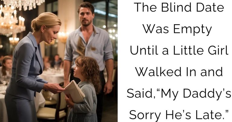 The Blind Date Was Empty — Until a Little Girl Walked In and Said, “My Daddy’s Sorry He’s Late.”