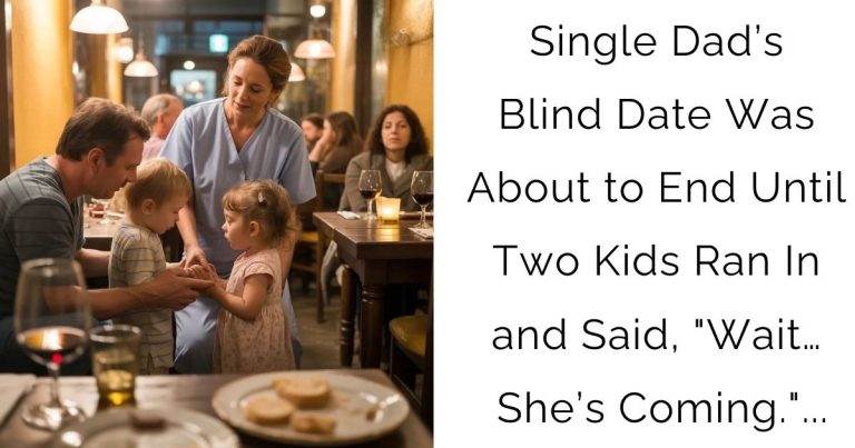 Single Dad’s Blind Date Was About to End — Until Two Kids Ran In and Said, “Wait… She’s Coming.”…