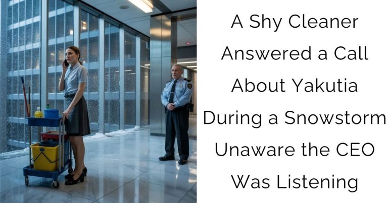 A Shy Cleaner Answered a Call About Yakutia During a Snowstorm—Unaware the CEO Was Listening