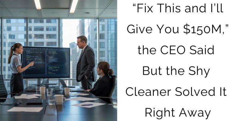 “Fix This and I’ll Give You $150M,” the CEO Said — But the Shy Cleaner Solved It Right Away