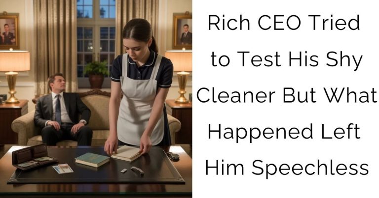Rich CEO Tried to Test His Shy Cleaner—But What Happened Left Him Speechless