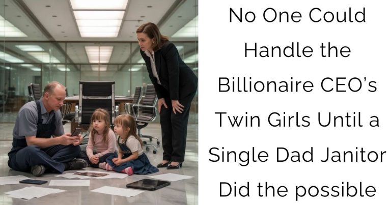No One Could Handle the Billionaire CEO’s Twin Girls—Until a Single Dad Janitor Did the possible
