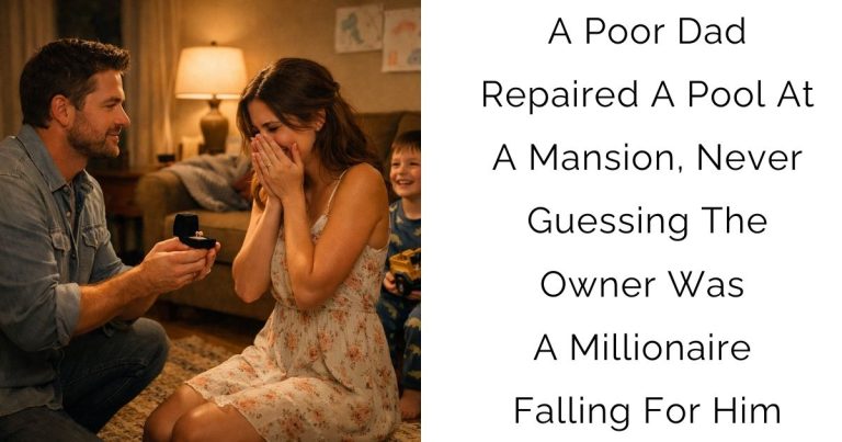 A Poor Dad Repaired A Pool At A Mansion, Never Guessing The Owner Was A Millionaire Falling For Him