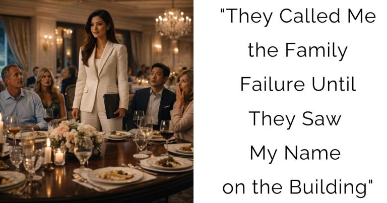 “They Called Me the Family Failure Until They Saw My Name on the Building”