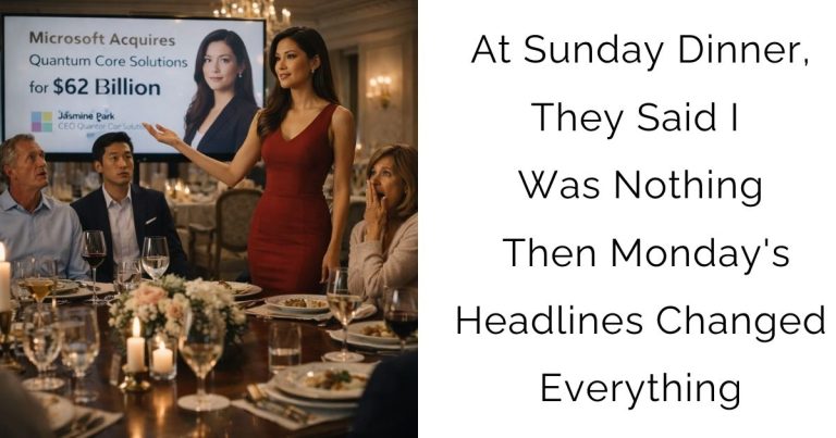 At Sunday Dinner, They Said I Was Nothing—Then Monday’s Headlines Changed Everything