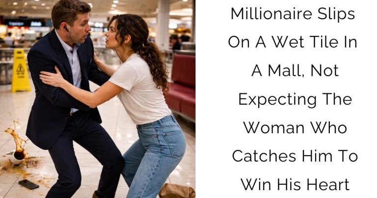 Millionaire Slips On A Wet Tile In A Mall, Not Expecting The Woman Who Catches Him To Win His Heart