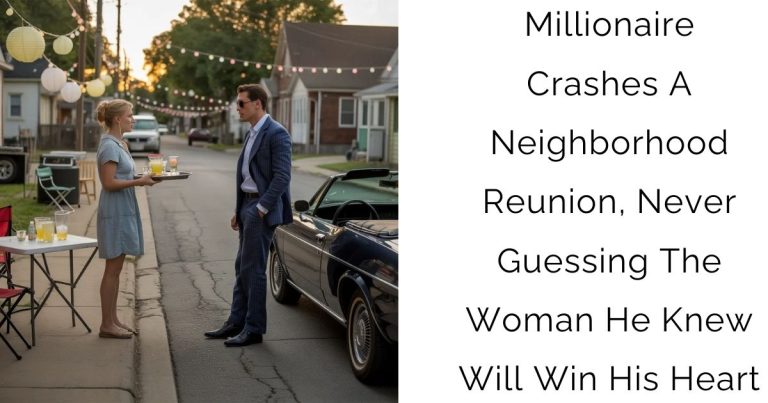 Millionaire Crashes A Neighborhood Reunion, Never Guessing The Woman He Knew Will Win His Heart
