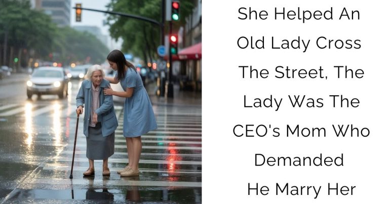 She Helped An Old Lady Cross The Street, The Lady Was The CEO’s Mom Who Demanded He Marry Her