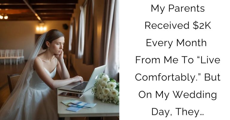 My Parents Received $2K Every Month From Me To “Live Comfortably.” But On My Wedding Day, They…