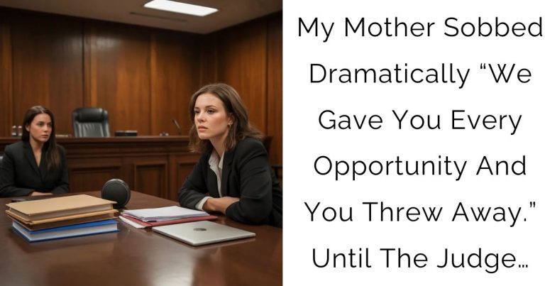 My Mother Sobbed Dramatically “We Gave You Every Opportunity And You Threw Away.” Until The Judge…