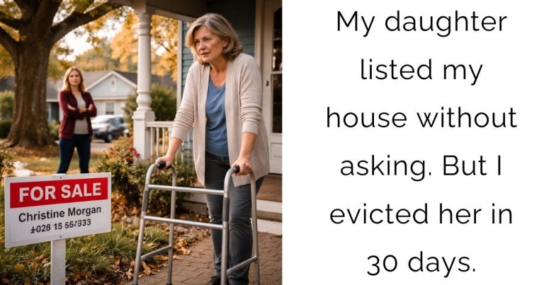 My daughter listed my house without asking. But I evicted her in 30 days.