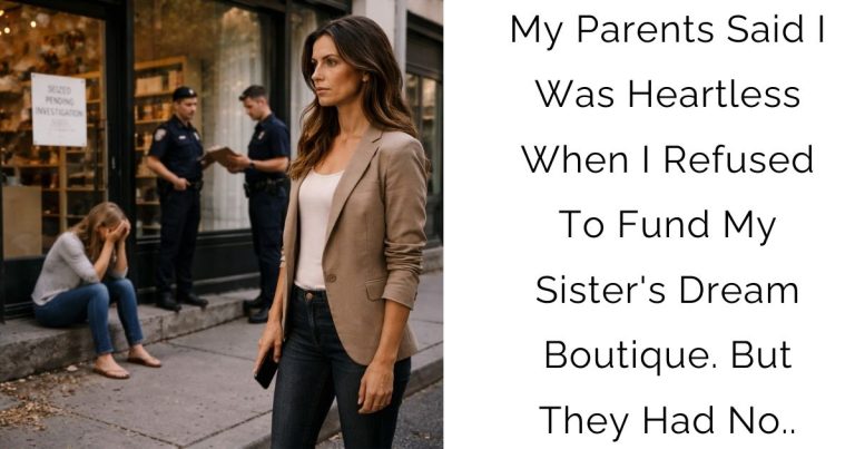 My Parents Said I Was Heartless When I Refused To Fund My Sister’s Dream Boutique. But They Had No..