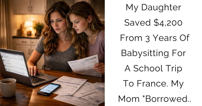 My Daughter Saved $4,200 From 3 Years Of Babysitting For A School Trip To France. My Mom “Borrowed..