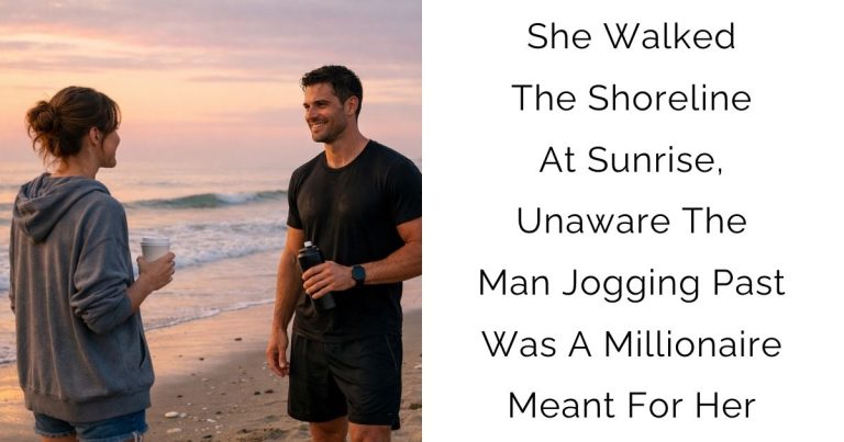 She Walked The Shoreline At Sunrise, Unaware The Man Jogging Past Was A Millionaire Meant For Her