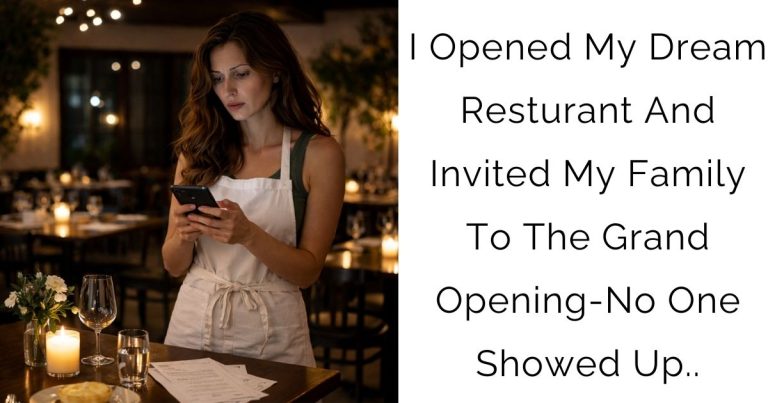 I Opened My Dream Resturant And Invited My Family To The Grand Opening-No One Showed Up..
