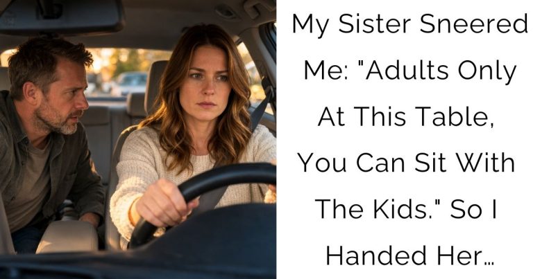 My Sister Sneered Me: “Adults Only At This Table, You Can Sit With The Kids.” So I Handed Her…