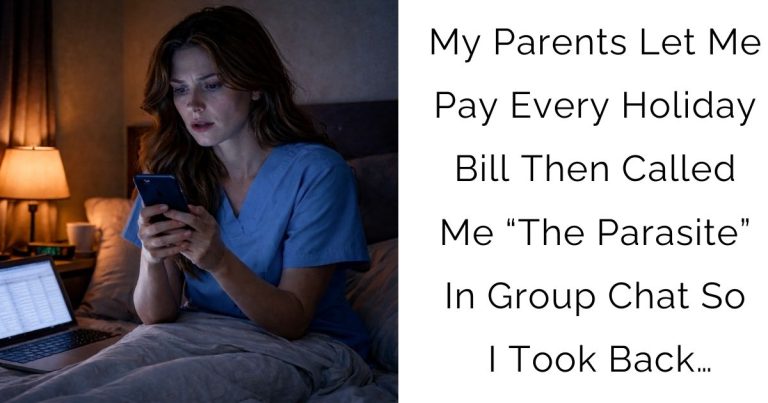 My Parents Let Me Pay Every Holiday Bill—Then Called Me “The Parasite” In Group Chat So I Took Back…