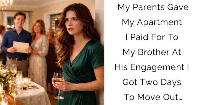 My Parents Gave My Apartment I Paid For To My Brother At His Engagement—I Got Two Days To Move Out…