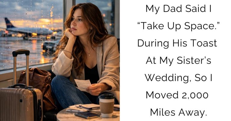 My Dad Said I “Take Up Space.” During His Toast At My Sister’s Wedding, So I Moved 2,000 Miles Away.
