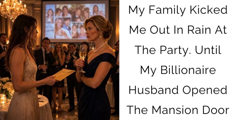My Family Kicked Me Out In Rain At The Party. Until My Billionaire Husband Opened The Mansion Door