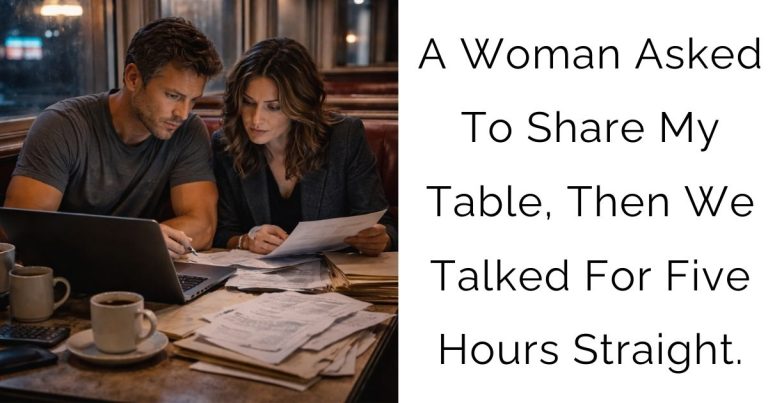 A Woman Asked To Share My Table, Then We Talked For Five Hours Straight.