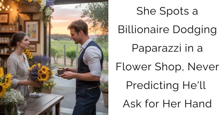 She Spots a Billionaire Dodging Paparazzi in a Flower Shop, Never Predicting He’ll Ask for Her Hand